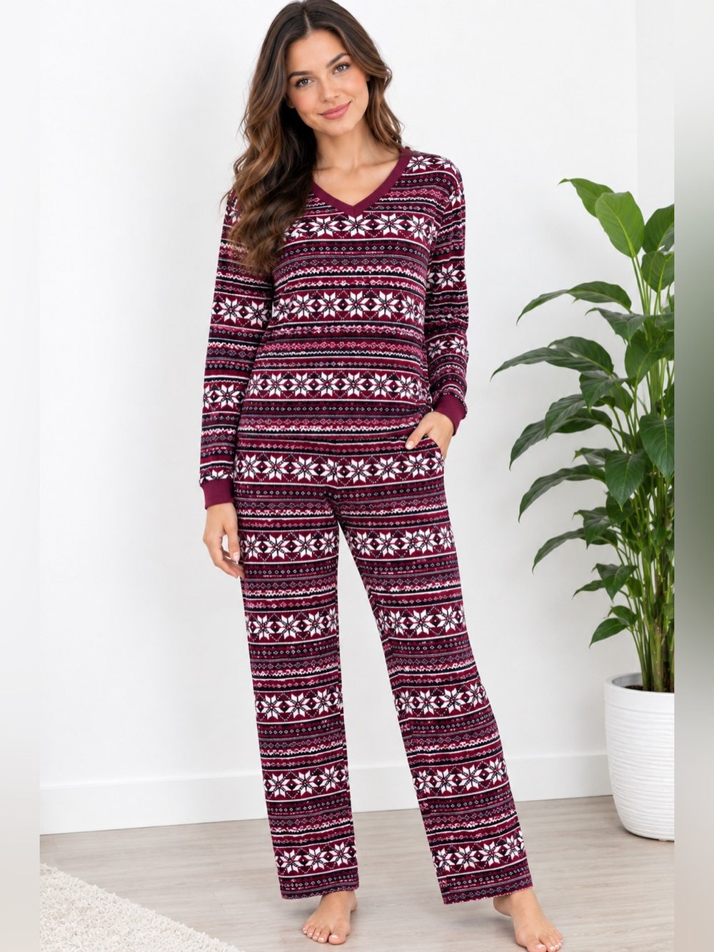 Nautica Red and White Pajama Set